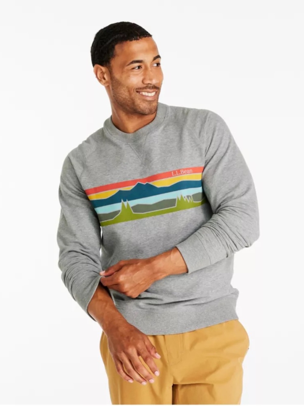 L.L. Bean Men's Bean's Comfort Camp Crewneck Graphic